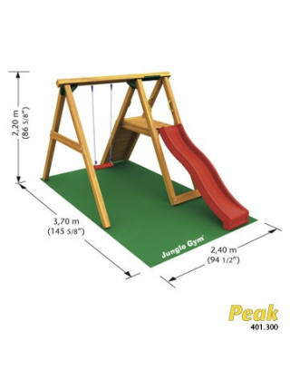 Качели с горкой Джунгли Пик для дачи